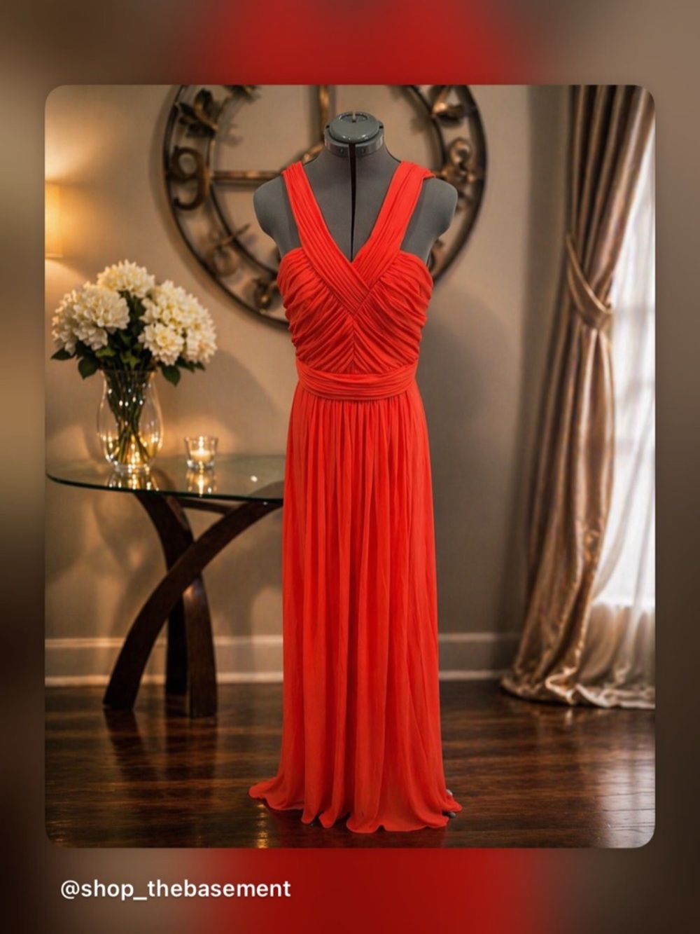 Elegant Orange Evening Gown by Alfred Sung Size 12 Sample‎ NWT